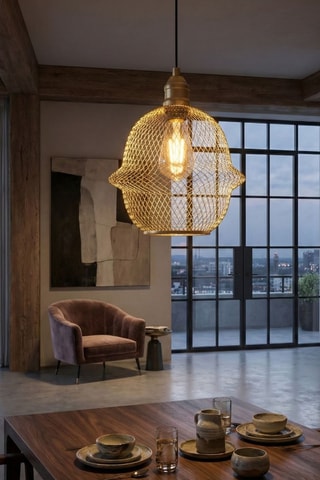 Suspension Berk - Doré - 40 W