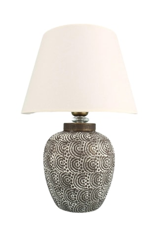 Lampe à poser en céramique - Marron - 40 W