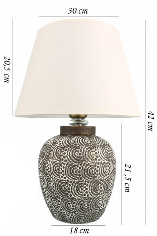 Lampe à poser en céramique - Marron - 40 W