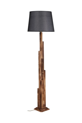 Lampadaire en bois - Beige et marron - 60 W