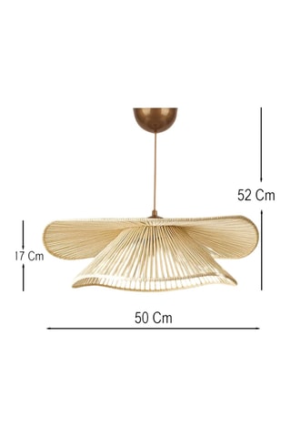 Suspension Duvela - Doré et beige - 40 W