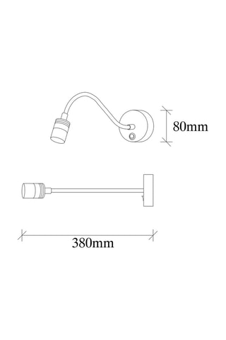 Applique murale Reading - Doré - 1 W