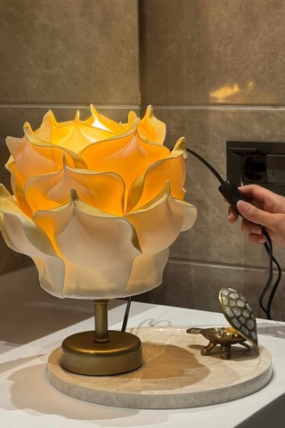 Lampe à poser - Blanc et doré - 5 W