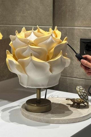 Lampe à poser - Blanc et doré - 5 W