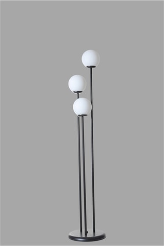 Lampadaire - Noir et blanc - 3 x 60 W - 150 cm