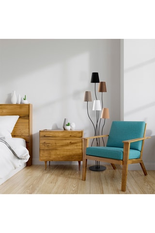 Lampadaire Bonibon - Noir et marron - 5 x 40 W