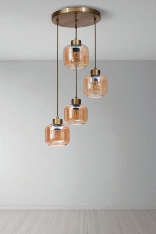 Suspension - Doré - 4 x 40 W