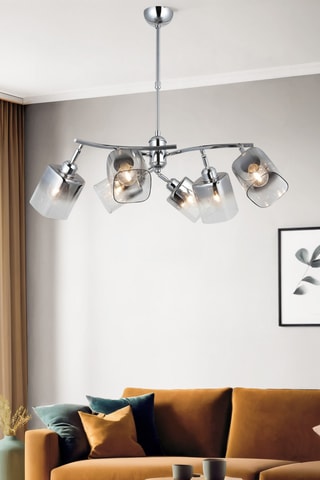 Suspension Derma - Argenté - 6 x 20 W