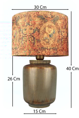 Lampe à poser en céramique - Bronze - 40 W