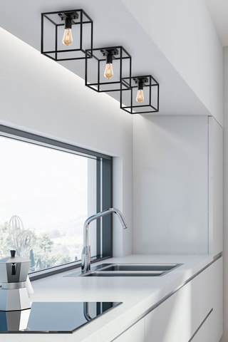 Plafonnier Kafes - Noir - 40 W