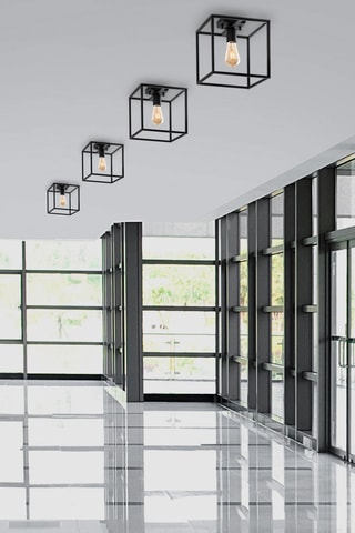 Plafonnier Kafes - Noir - 40 W