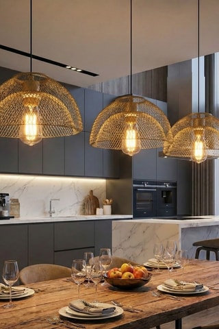 Suspension Berk - Doré - 40 W