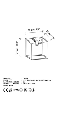 Plafonnier Kafes - Doré - 40 W