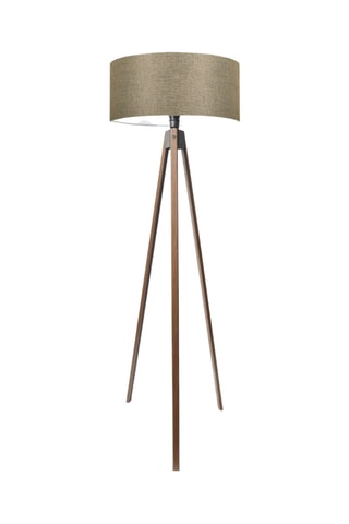 Lampadaire trépied en bois - Beige - 40 W