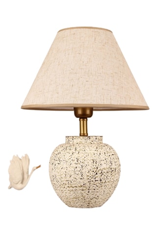 Lampe à poser en céramique - Beige - 40 W