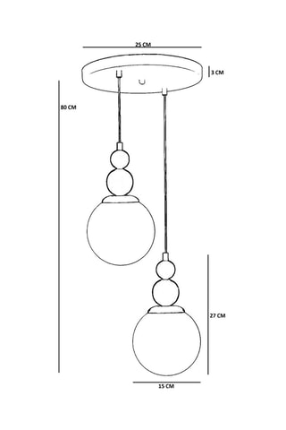 Suspension - 40 W - Doré - 40 W