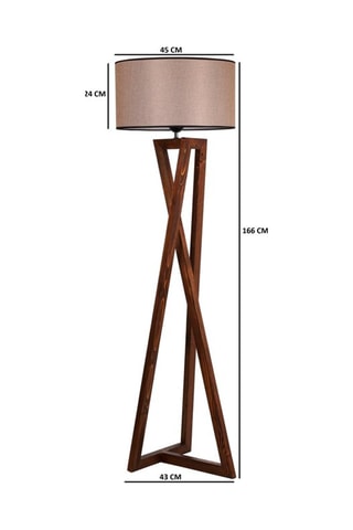 Lampadaire Vogue ERH - Blanc et naturel - 60W