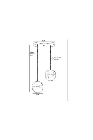 Suspension Küre 2 - Anthracite - 2 x 60 W
