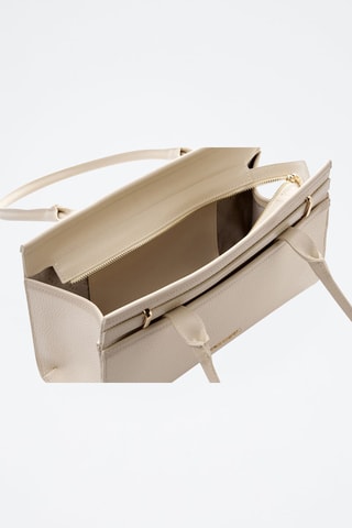 Sac porté épaule en cuir Viterbo - Beige
