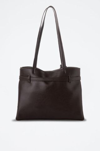 Sac porté épaule en cuir Catania - Marron