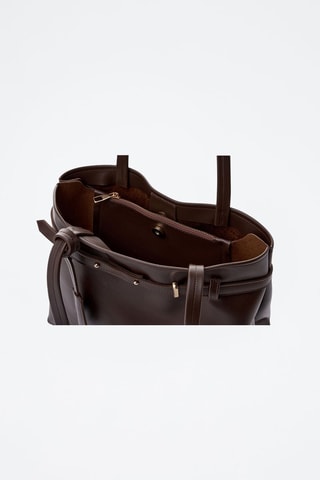 Sac porté épaule en cuir Catania - Marron