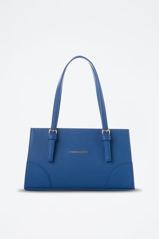 Sac porté épaule en cuir Barletta - Bleu