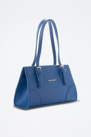 Sac porté épaule en cuir Barletta - Bleu