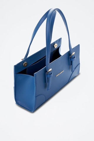 Sac porté épaule en cuir Barletta - Bleu