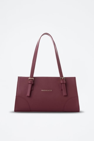 Sac porté épaule en cuir Barletta - Bordeaux