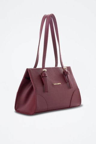 Sac porté épaule en cuir Barletta - Bordeaux