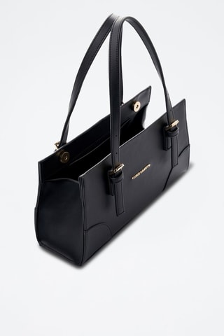 Sac porté épaule en cuir Barletta - Noir