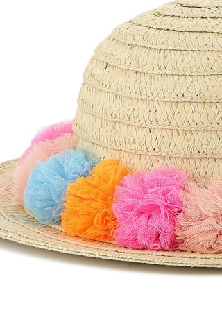 Cappello di paglia - Beige e celeste