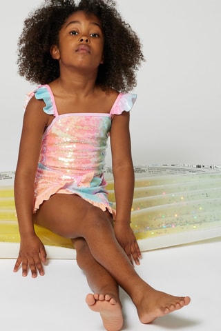 Costume intero dip and dye - Fucsia e malva