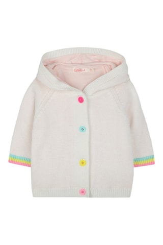 Cardigan con cappuccio - Ecrù