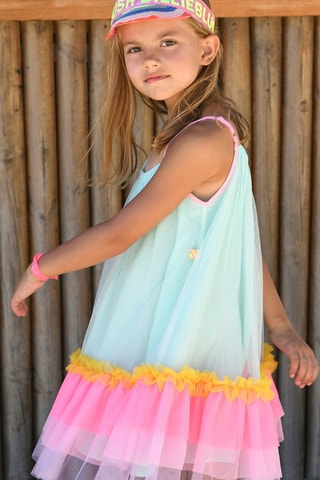 Abito con volant - Verde - Billieblush