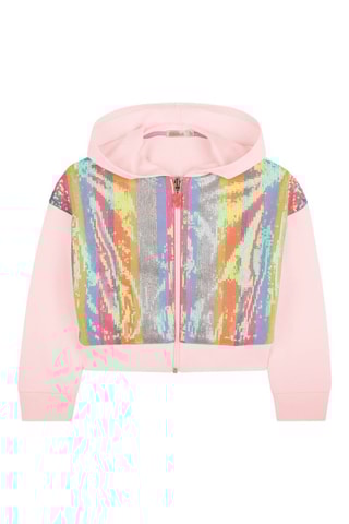 Felpa con cappuccio - Rosa cipria