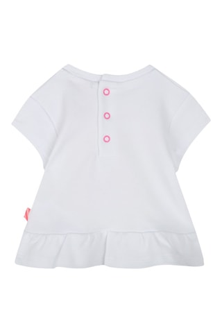 T-shirt e shorts in cotone bio - Bianco e rosa