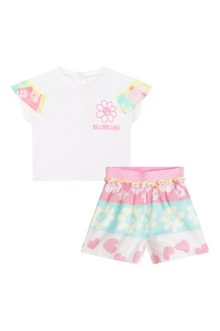 T-shirt e shorts - Bianco - Billieblush