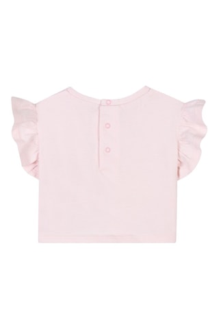 T-shirt e shorts - Rosa cipria e bianco