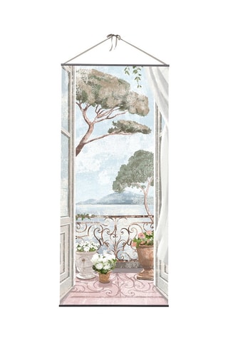 Tableau Balcon Méditerranéen - 90 x 200 cm