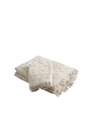 Serviette de bain Petite Indienne - Blanc - 70 x 140 cm