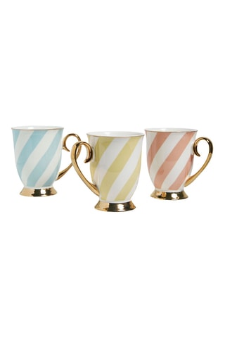 3 mugs en porcelaine - 30 cl