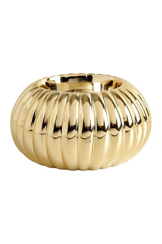 3 x Bougeoir en céramique - 4,8 cm - Doré