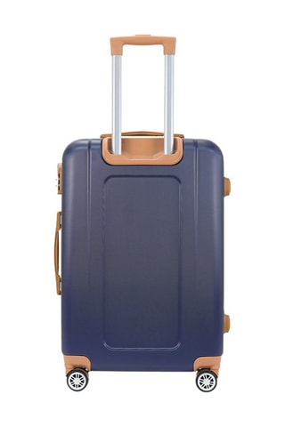 Handbagagetrolley en Weekendtrolley Trocadero (S/M) - 55/65 cm  - Blauw, bruin en zilverkleurig