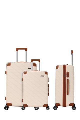 Set van 3 Trolleys (S/M/L) Prado - Crèmekleurig - 55/65/75 cm