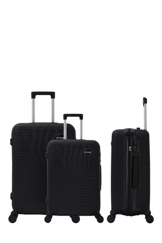 Set van 3 Trolleys (S/M/L) Delta - Zwart - 55/65/75 cm