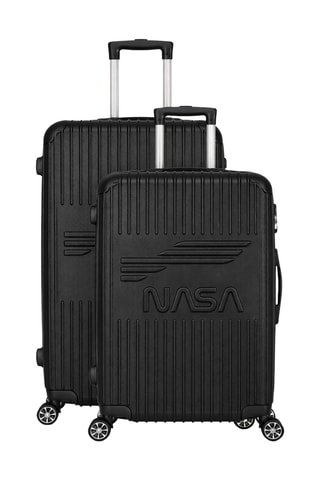 Weekendtrolley en Grote Trolley Nasa (S/L) Enter - Zwart - 55/75 cm