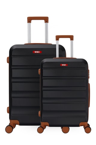 Handbagagetrolley en Weekendtrolley (S/M) Nasa Falcon - Zwart - 55/65 cm