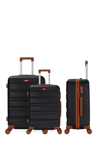 Set van 3 Trolleys (S/M/L) Falcon - Zwart - 55/65/75 cm