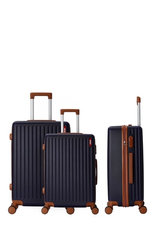 Set van 3 Trolleys (S/M/L) Glenn - Marineblauw - 55/65/75 cm